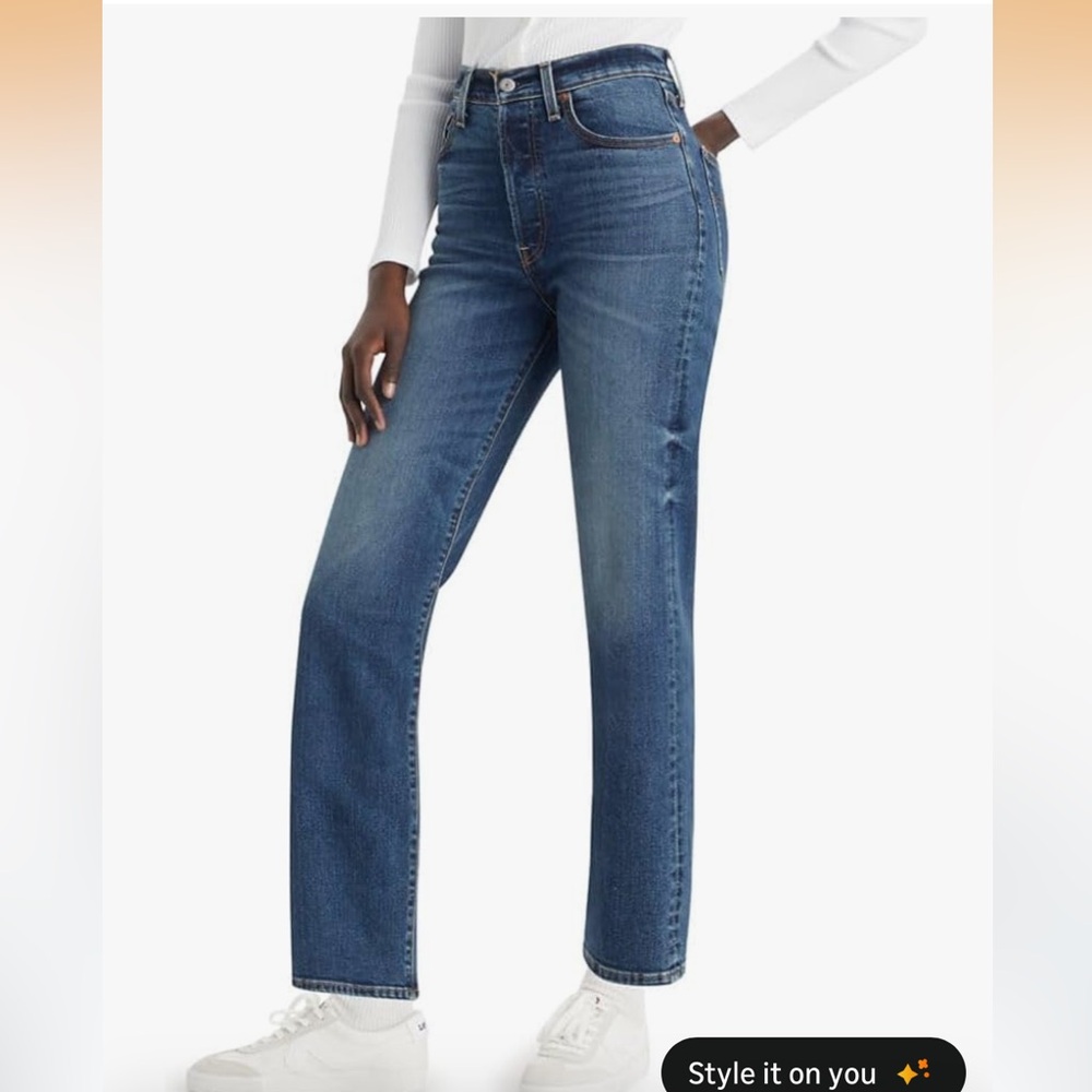 Levis ribcage straight ankle jeans